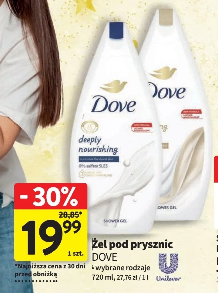 Żel pod prysznic argan oil Dove nourishing promocja