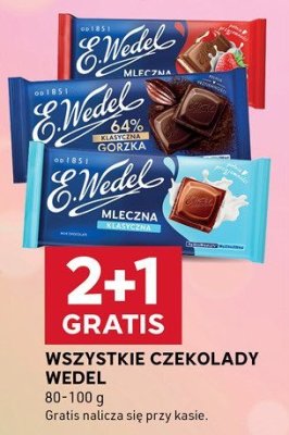 Czekolady wszystkie rodzaje 80-100 g Wedel promocja w Stokrotka