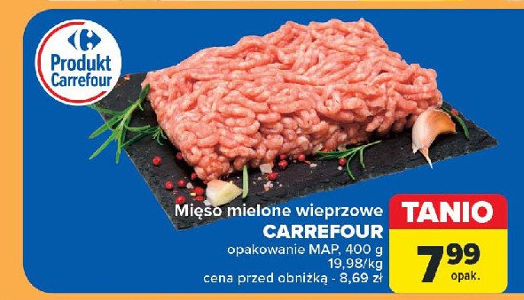 Mięso mielone wieprzowe Carrefour targ świeżości promocja