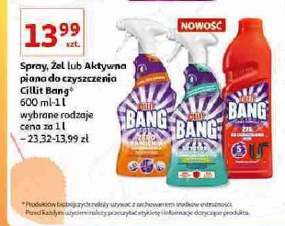 Spray do czyszczenia czystość i dezynfekcja Cillit bang power cleaner promocja