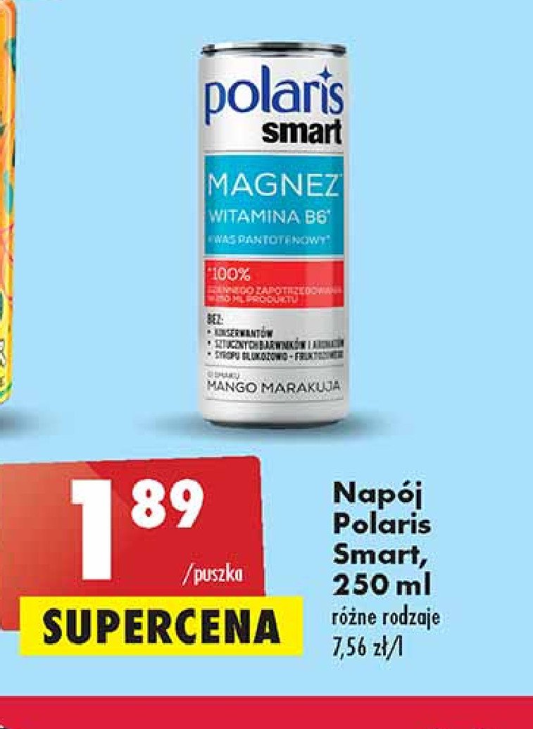 Napój magnez + witaminy b6 Polaris smart promocja