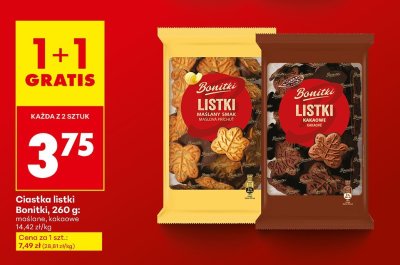 Ciastka listki kakaowe  promocja w Biedronka