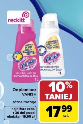 Odplamiacz Vanish 1 l różne rodzaje promocja w Carrefour