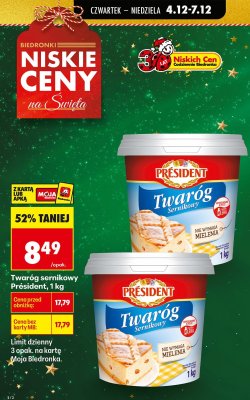 Twaróg sernikowy 1 kg promocja w Biedronka
