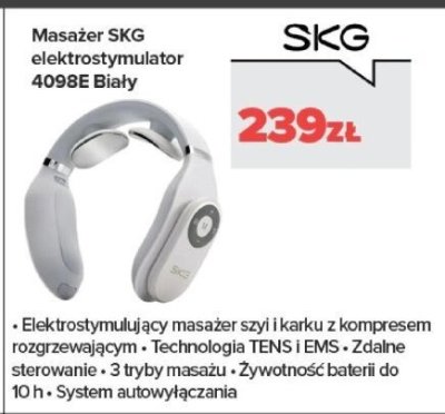 Masażer elektrostymulator 4098E Biały promocja w NEONET