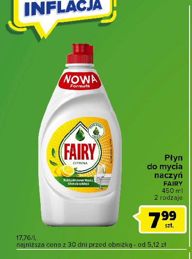 Płyn do mycia naczyń lemon Fairy promocja