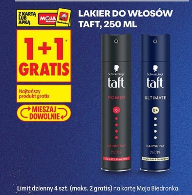 Lakier do włosów Taft promocja w Biedronka