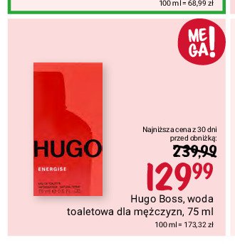 Woda toaletowa Hugo Boss Energise promocja