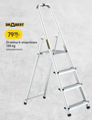 Drabina 4-stopniowa 125 kg promocja w Castorama