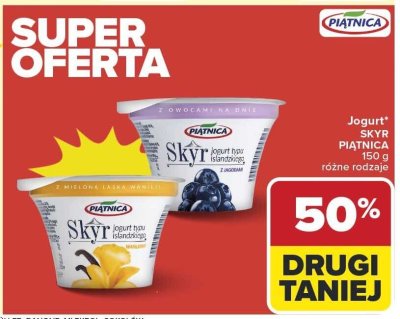 Jogurt Skyr PIĄTNICA różne rodzaje promocja w Carrefour