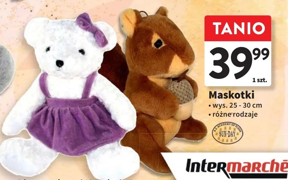 Maskotka 30 cm Sun-day promocja