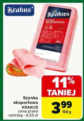 Szynka eksportowa KRAKUS promocja w Carrefour
