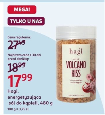 Sól do kąpieli energetyzująca Hagi Volcano Kiss, 480 g promocja w Rossmann