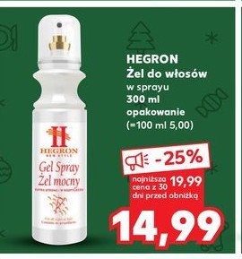 Żel do włosów w sprayu mocny Hegron new style promocja