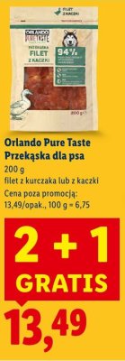 Przekąska dla psa 2+1 GRATIS Orlando Pure Taste promocja w Lidl