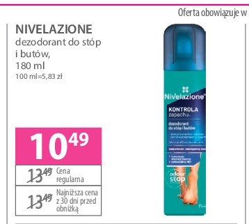 Dezodorant do stóp kontrola zapachu Nivelazione promocja