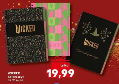 WICKED Kołozeszyt B5, 96 kartek promocja w Kaufland