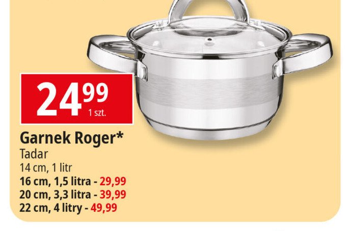 Garnek roger 14 cm Tadar promocja