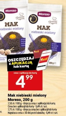 Mak niebieski mielony Moreso promocja w Twój Market