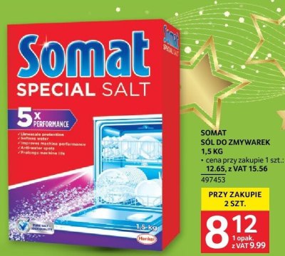 Sól do zmywarki Somat 1,5 kg promocja w Selgros