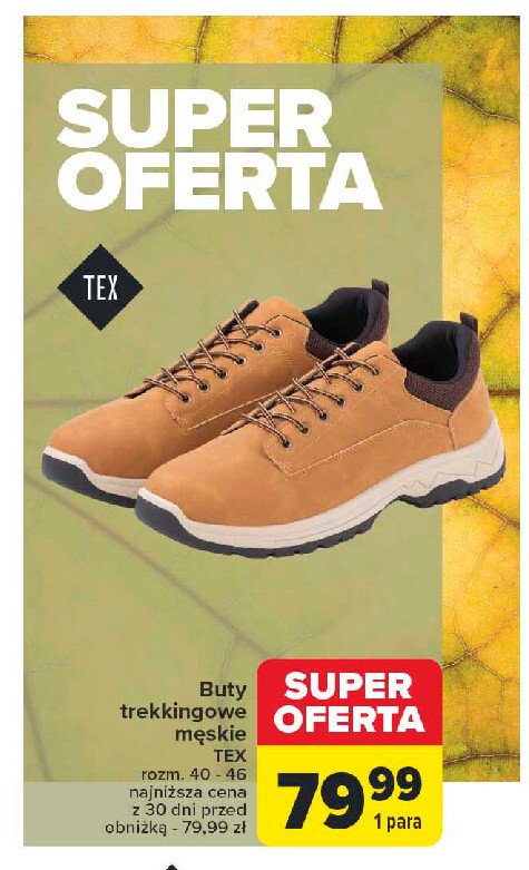 Buty trekkingowe męskie rozm. 40-46 Tex promocja