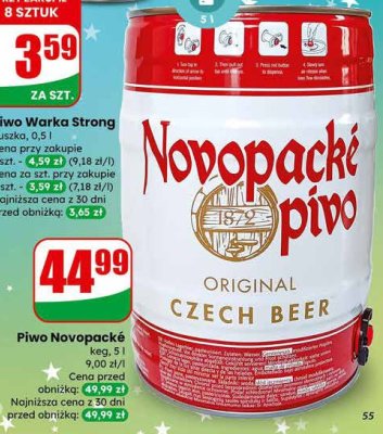 Piwo Warka Strong puszka 0,5 l promocja w Dino
