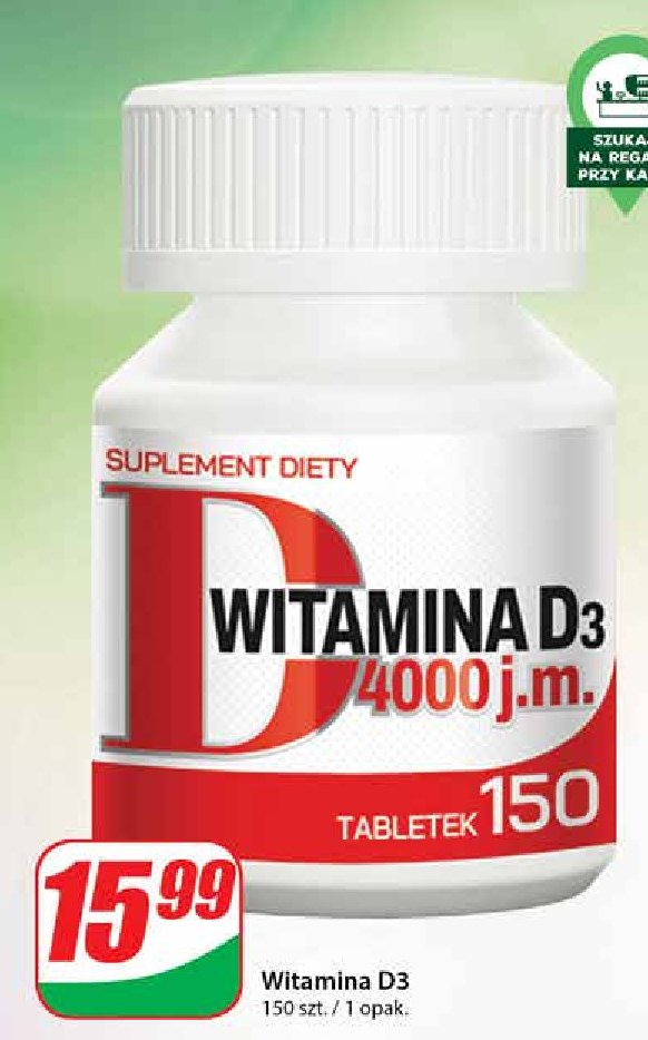 Witamina d3 4000 j.m. promocja w Dino