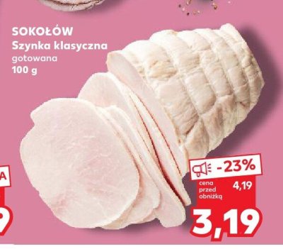Szynka sokołów klasyczna gotowana 100 g promocja w Kaufland