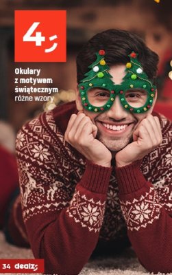 Okulary z motywem świątecznym różne wzory promocja w Dealz
