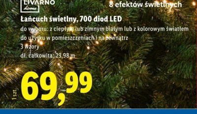 Łańcuch świetlny 700 diod LED promocja w Lidl
