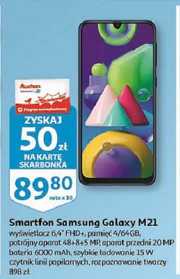Smartfon m21 czarny Samsung galaxy promocja