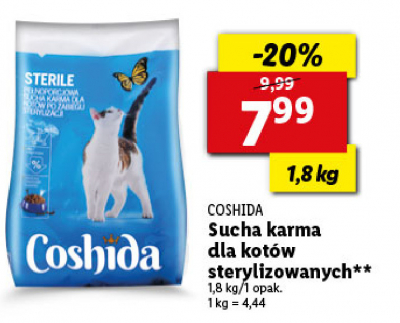 Karma sucha dla kotów sterlizowanych Coshida promocja