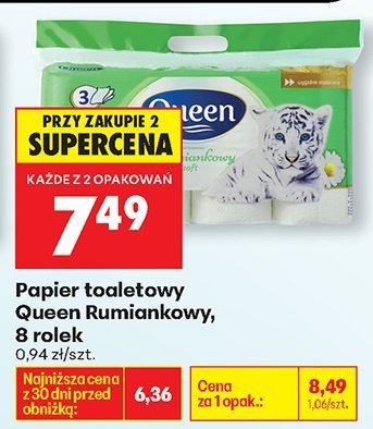Papier toaletowy Rumiankowy 8 rolek promocja w Biedronka