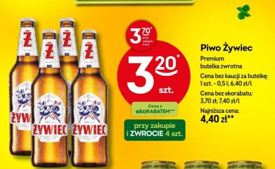 Piwo Żywiec Premium butelka zwrotna promocja w Żabka