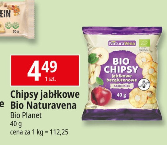 Chipsy jabłkowe bio Naturavena promocja