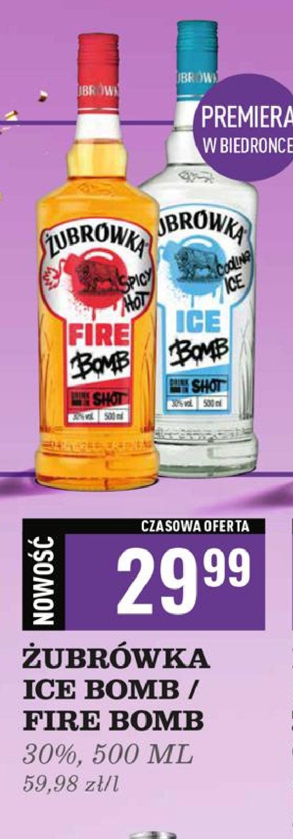 Wódka Żubrówka fire bomb promocja