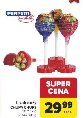 Lizak duży CHUPA CHUPS 10 x 12 g promocja w Carrefour