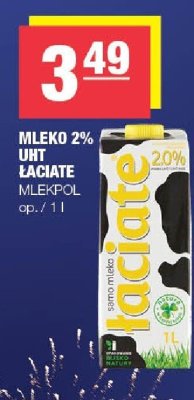 Mleko 2% UHT Łaciate Mlekpol promocja w SPAR