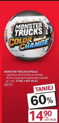 Kapsułka Monster Truck Color Change promocja w Selgros
