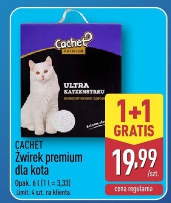 Żwirek premium dla kota CACHET promocja w Aldi
