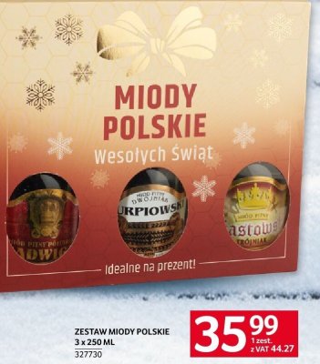 Zestaw miody polskie 3 x 250 ml promocja w Selgros