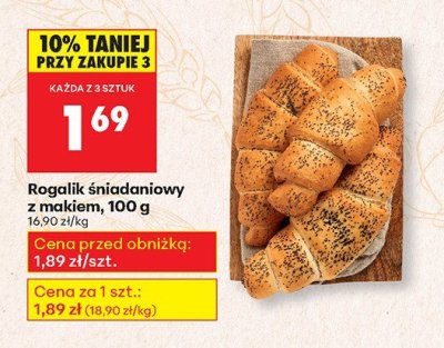 Rogalik śniadaniowy z makiem promocja w Biedronka