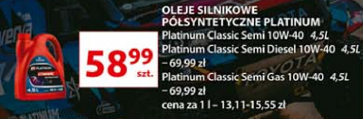Olej półsyntetyczny 10w-40 gaz Orlen platinum classic promocja