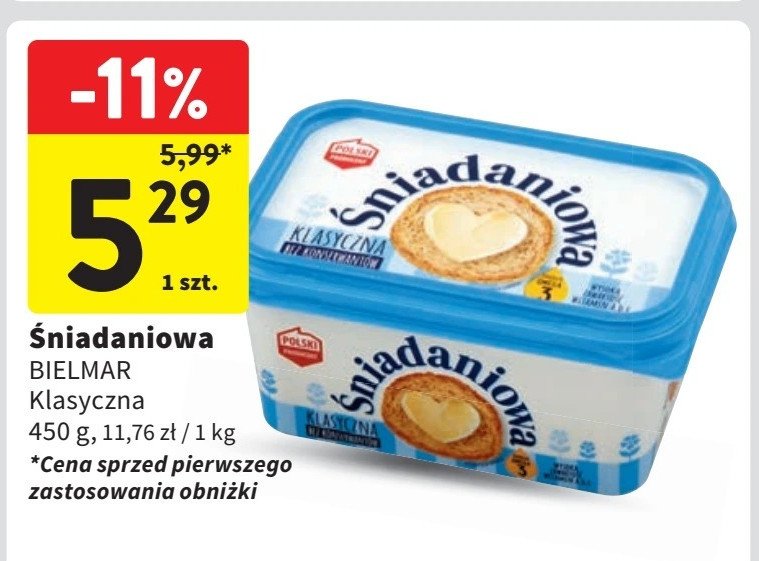 Margaryna Śniadaniowa klasyczna promocja