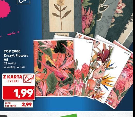 Zeszyt flowers a5/32k linia Top-2000 promocja