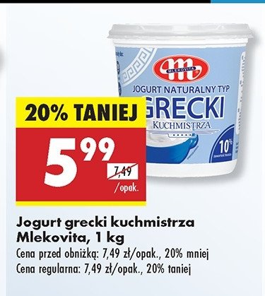 Jogurt naturalny grecki Mlekovita promocja