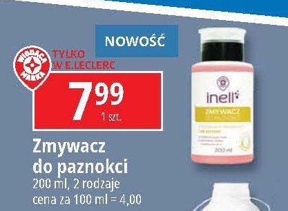 Zmywacz do paznokci WIODĄCA MARKA INELL Wiodąca marka promocja