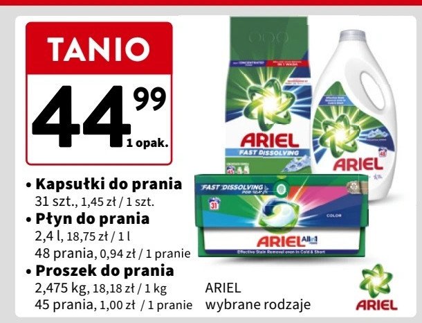 Płyn do prania mountain fresh Ariel promocja w Intermarche