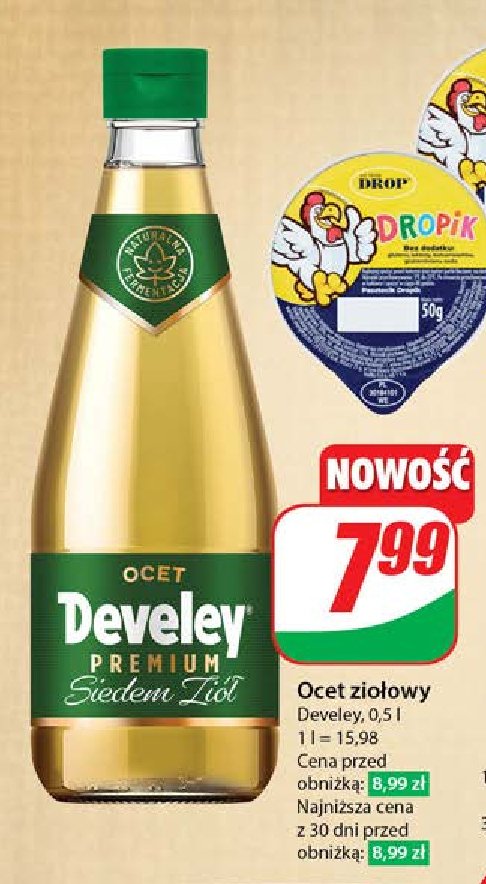 Ocet ziołowy Develey promocja w Dino