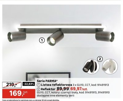 Listwa reflektorowa Seria PARMA promocja w Leroy Merlin